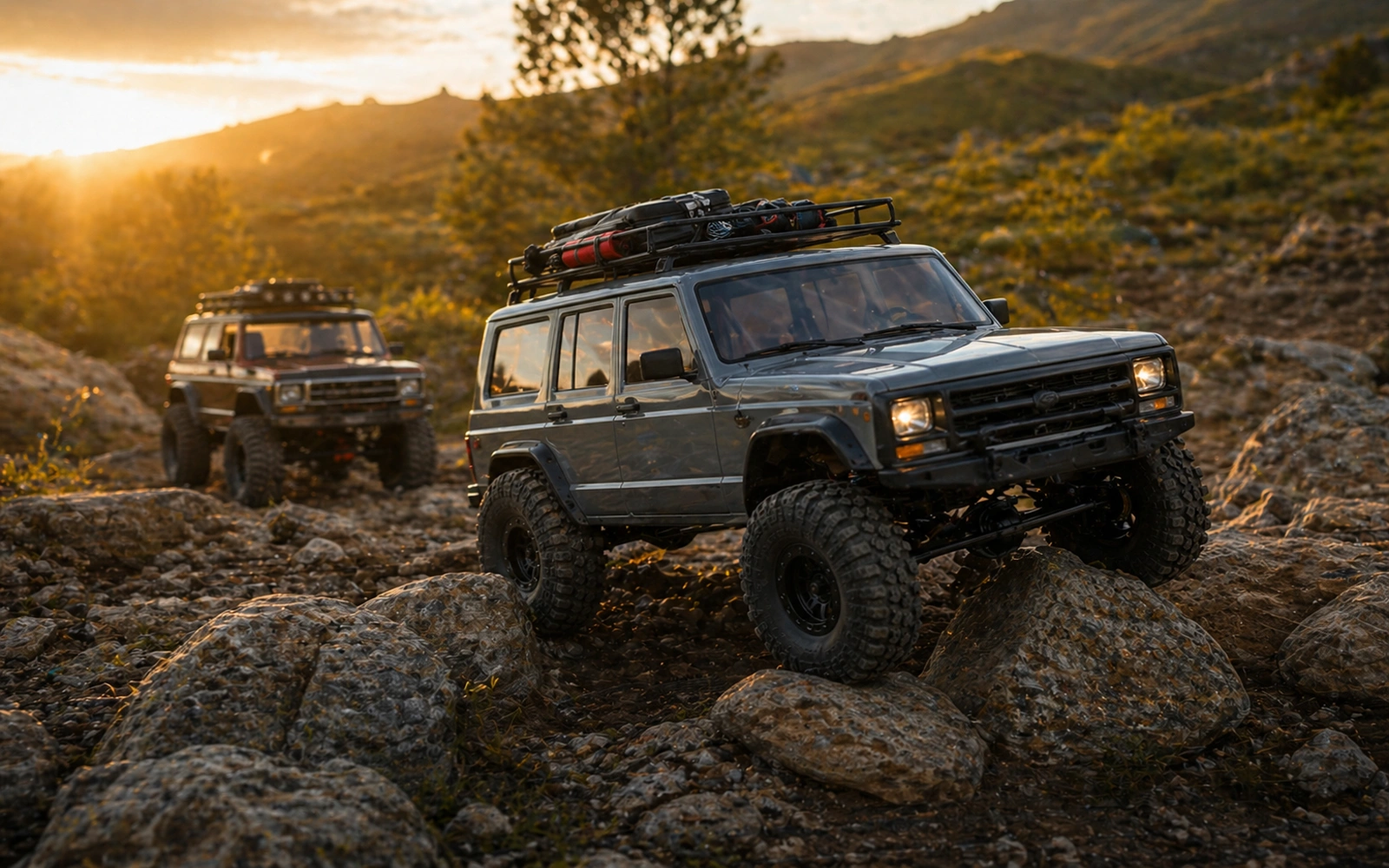 Photorealistic RC crawler guide image for Super And Pro Orientation, with premium field-guide styling and no readable embedded text.